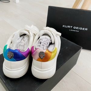 Kurt Geiger white rainbow sneakers